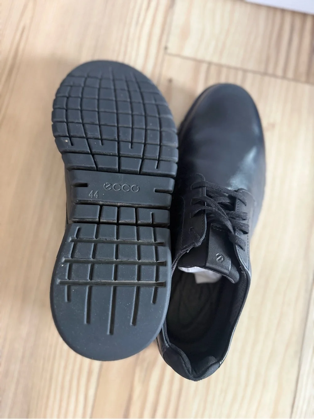 ECCO Men's Black Leather Dress Shoes Size 10.5 New Lace Up Comfort Oxford Shoes‎